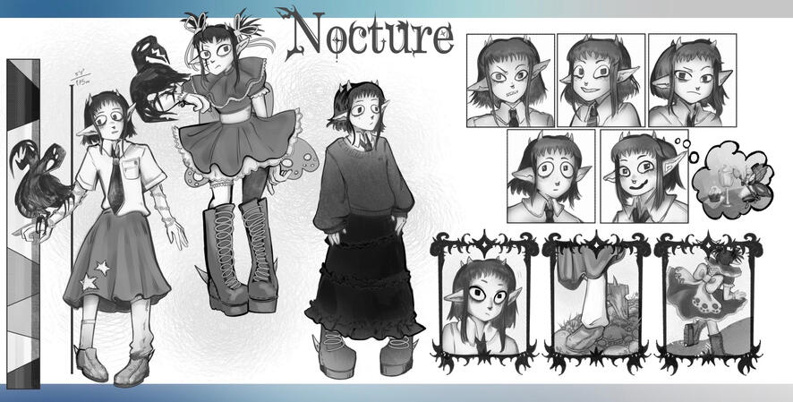 Nocture’s Design Sheet B&W